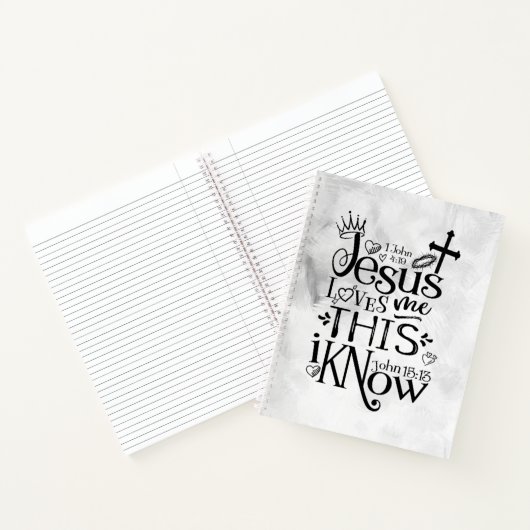 キリスト教の聖なる書物、 経典芸術を知っているイエスは私を愛している ノートブック (内部)