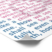 キリスト教の聖句を愛する聖句プリント ポスター (角)