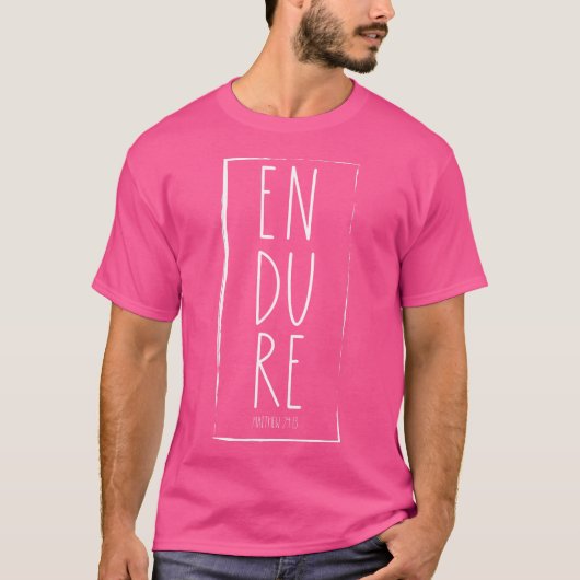 キリスト教の聖句イエス様に耐える歓喜マタイ Tシャツ (正面)