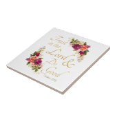 キリスト教の聖句:主への信頼と善を行う タイル (側面)