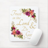 キリスト教の聖句：主への信頼と善を行う マウスパッド (マウス)