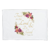 キリスト教の聖句:主への信頼と善を行う 枕カバー (正面)