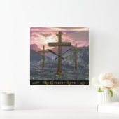 キリスト教の聖堂 スクエア壁時計 (ホーム)