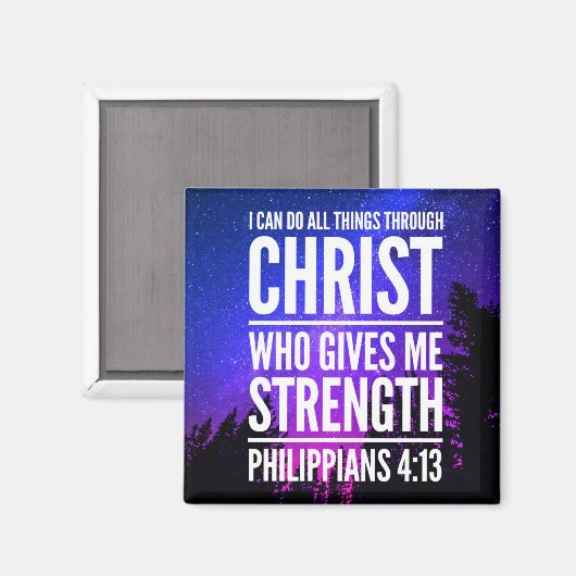 キリスト教の聖書の一節なら何でもできる マグネット (正面/裏面)