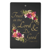キリスト教の聖書の一節：ロード&ドグッドを信頼 ミニクリップボード (裏面)