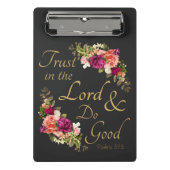 キリスト教の聖書の一節：ロード&ドグッドを信頼 ミニクリップボード (正面)