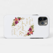 キリスト教の聖書の一節:ロード&ドグッドを信頼 Case-Mate iPhoneケース (裏面(横))