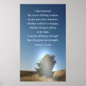 キリスト教の聖書の引用文、私は全てのことを行うことができる。 ポスター (正面)