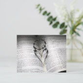 キリスト教の聖書の愛ハート感動的 ポストカード (スタンド正面)