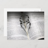 キリスト教の聖書の愛ハート感動的 ポストカード (正面/裏面)