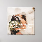 キリスト教の聖書の結婚式の写真 キャンバスプリント (正面)