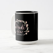 キリスト教の聖書の聖句が新たに2コリント人を作った5:17 ツートーンマグカップ (正面左)