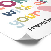 キリスト教の聖書の聖句の主な子供への信頼 ポスター (角)