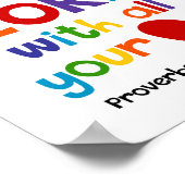 キリスト教の聖書の聖句の主な子供への信頼 ポスター (角)