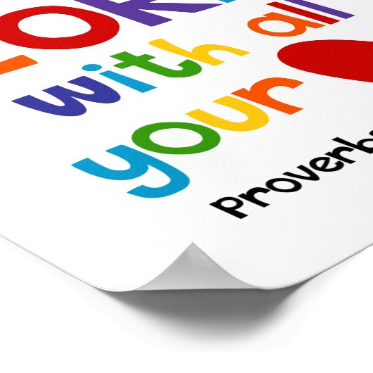 キリスト教の聖書の聖句の主な子供への信頼 ポスター (角)