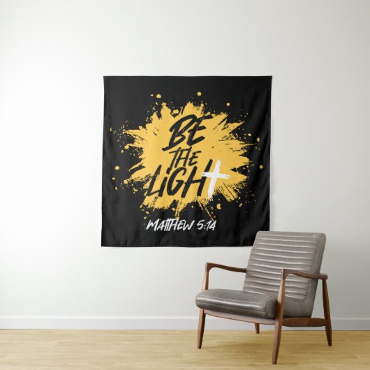 キリスト教の聖書の聖句は明るいマタイ5:14 タペストリー (インサイチュ)