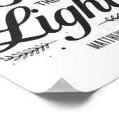 キリスト教の聖書の聖句は明るいマタイ5:14 ポスター (角)