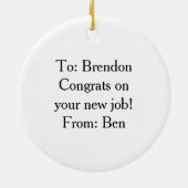 キリスト教の聖書の聖句は本当に喜ぶこと1ペテロ1:6 セラミックオーナメント (裏面)