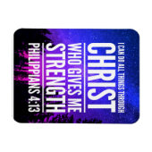 キリスト教の聖書の聖句は私が出来る マグネット (横)