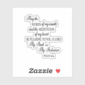 キリスト教の聖書の聖句は私の口の言葉かもしれない シール (シート)