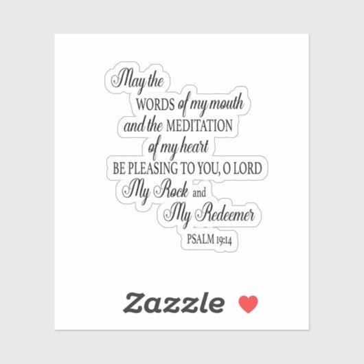 キリスト教の聖書の聖句は私の口の言葉かもしれない シール (シート)