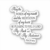 キリスト教の聖書の聖句は私の口の言葉かもしれない シール (正面)