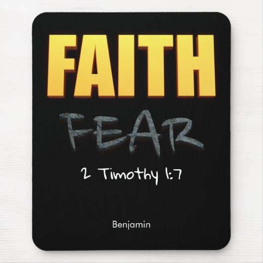 キリスト教の聖書の聖句を恐れる信仰 マウスパッド (正面)