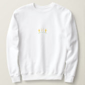 キリスト教の聖書の聖句：マタイ16 24 スウェットシャツ (デザイン正面)