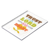 キリスト教の聖書の聖句 – 箴言3:5 ノートブック (左側)