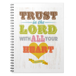キリスト教の聖書の聖句 – 箴言3:5 ノートブック