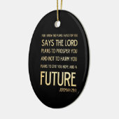 キリスト教の聖書の聖句 – Jeremiah 29:11 セラミックオーナメント (左)