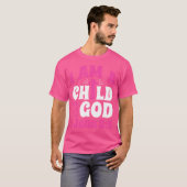 キリスト教の聖書の聖句Iは神の子である1 John 3 Tシャツ (正面フル)