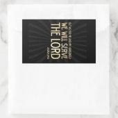 キリスト教の聖書の聖書の詩-ジョシュアの24:15 長方形シール (バッグ)