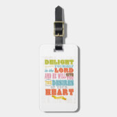 キリスト教の聖書の聖書の詩-賛美歌の37:4 ラゲッジタグ (正面縦)