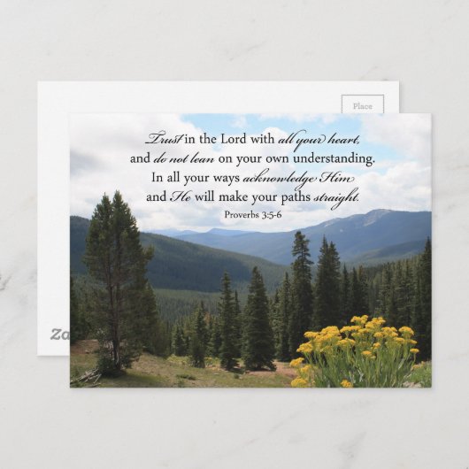 キリスト教の聖書の詩の写真の感動的な写真 ポストカード (正面/裏面)