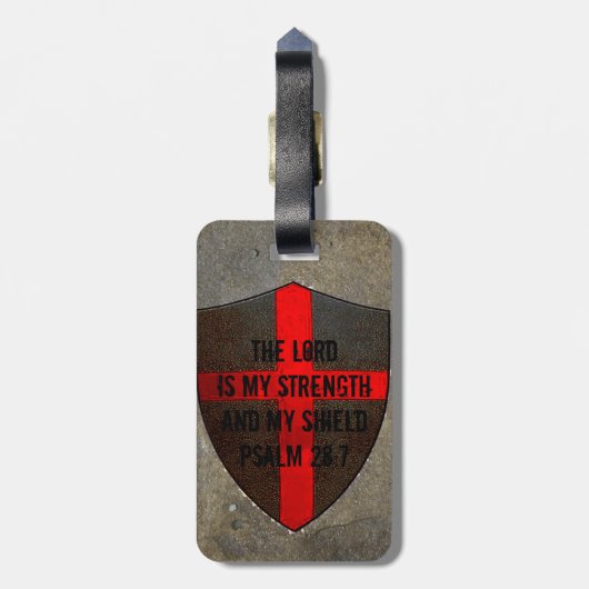 キリスト教の聖書の詩の賛美歌の28:7の主。.myの強さ ラゲッジタグ (裏面縦)