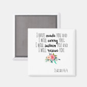 キリスト教の聖書の詩イザヤ46:4 マグネット (正面/裏面)