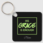 キリスト教の聖書は彼の優雅さは十分である キーホルダー (正面)