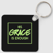 キリスト教の聖書は彼の優雅さは十分である キーホルダー (裏面)