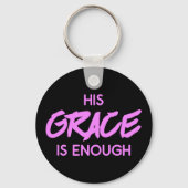 キリスト教の聖書は彼の優雅さは十分である キーホルダー (裏面)