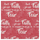 キリスト教の聖書を恐れるよりも大きな信仰 ファブリック (クローズアップ)