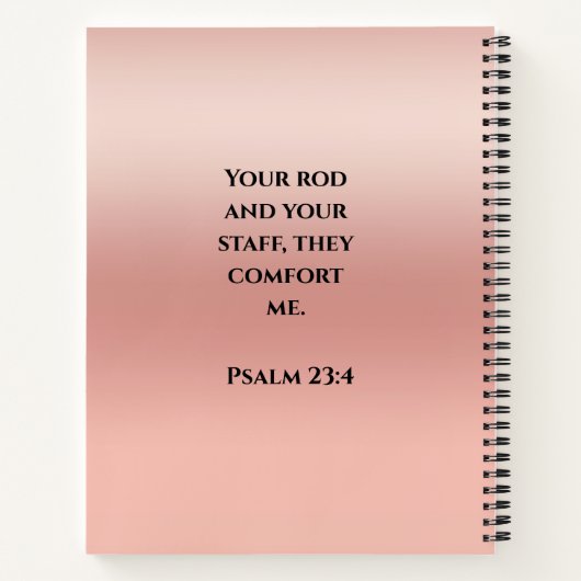 キリスト教の聖書パーソナライズされたの聖句年 ノートブック (裏面)