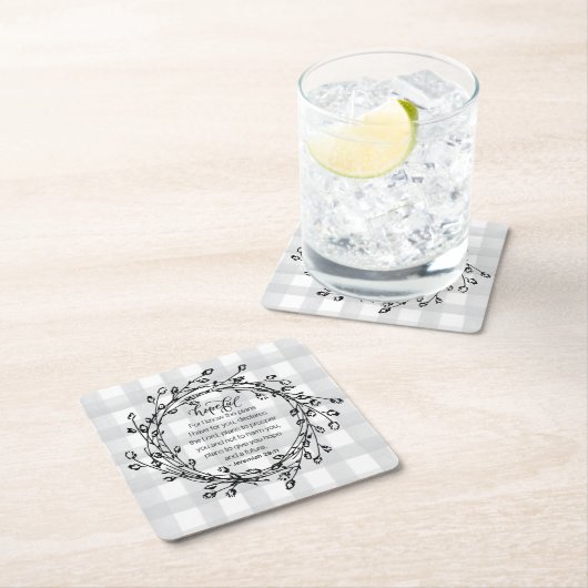 キリスト教の聖書感動的節 スクエアペーパーコースター (インサイチュ)