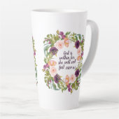 キリスト教の聖書神は彼女の内にある カフェラテマグ (右アングル)