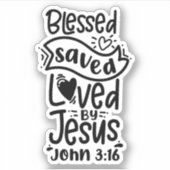 キリスト教の聖書第3章16節 シール (正面)