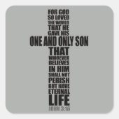 キリスト教の聖書第3章16節 スクエアシール (正面)