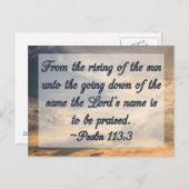 キリスト教の聖書聖なる書物、 経典インスピレーション詩篇113:3 ポストカード (正面/裏面)
