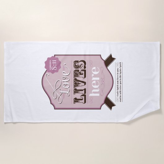 キリスト教の聖書聖なる書物、 経典ローマンの8つの小説の愛 ビーチタオル (正面)