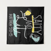 キリスト教の聖書聖句とライトマタイ タペストリー (正面(横))