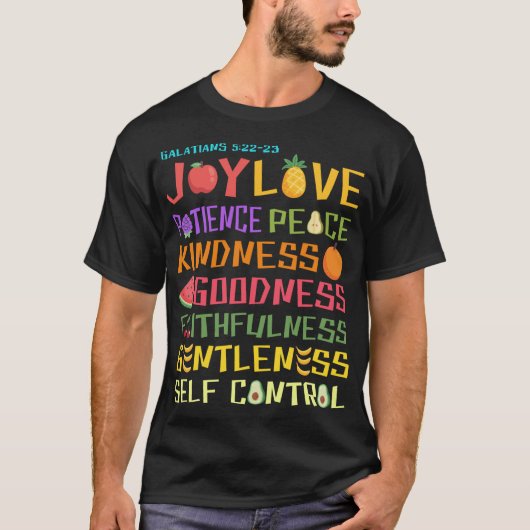 キリスト教の聖書聖句の実 Tシャツ (正面)